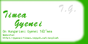 timea gyenei business card